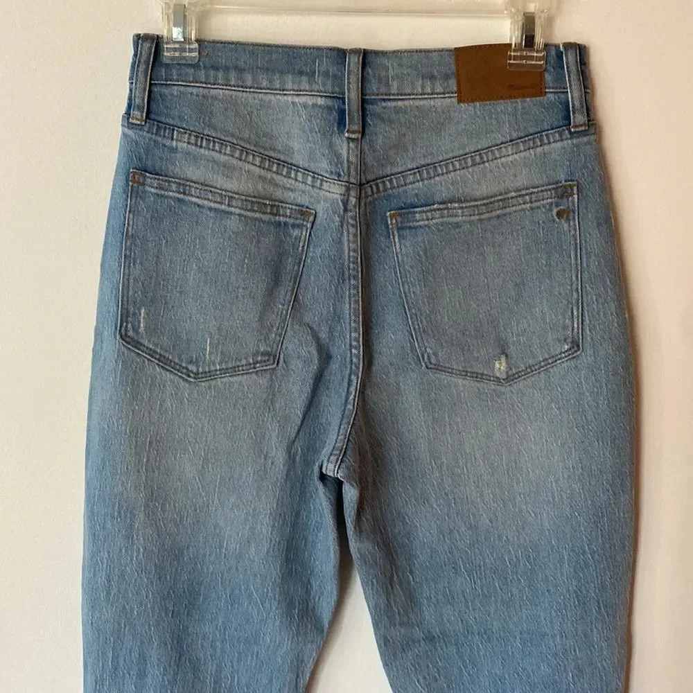 Madewell The High-Rise Slim Boyjean Light Wash Rip Knee Edition Size 25 - Picture 11 of 15